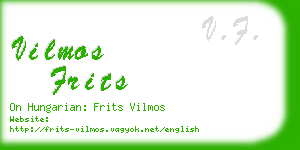 vilmos frits business card